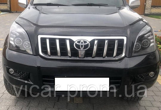 Передние фары черные Toyota Land Cruiser Prado 120 (2003-2008) - фото 4 - id-p1138829061