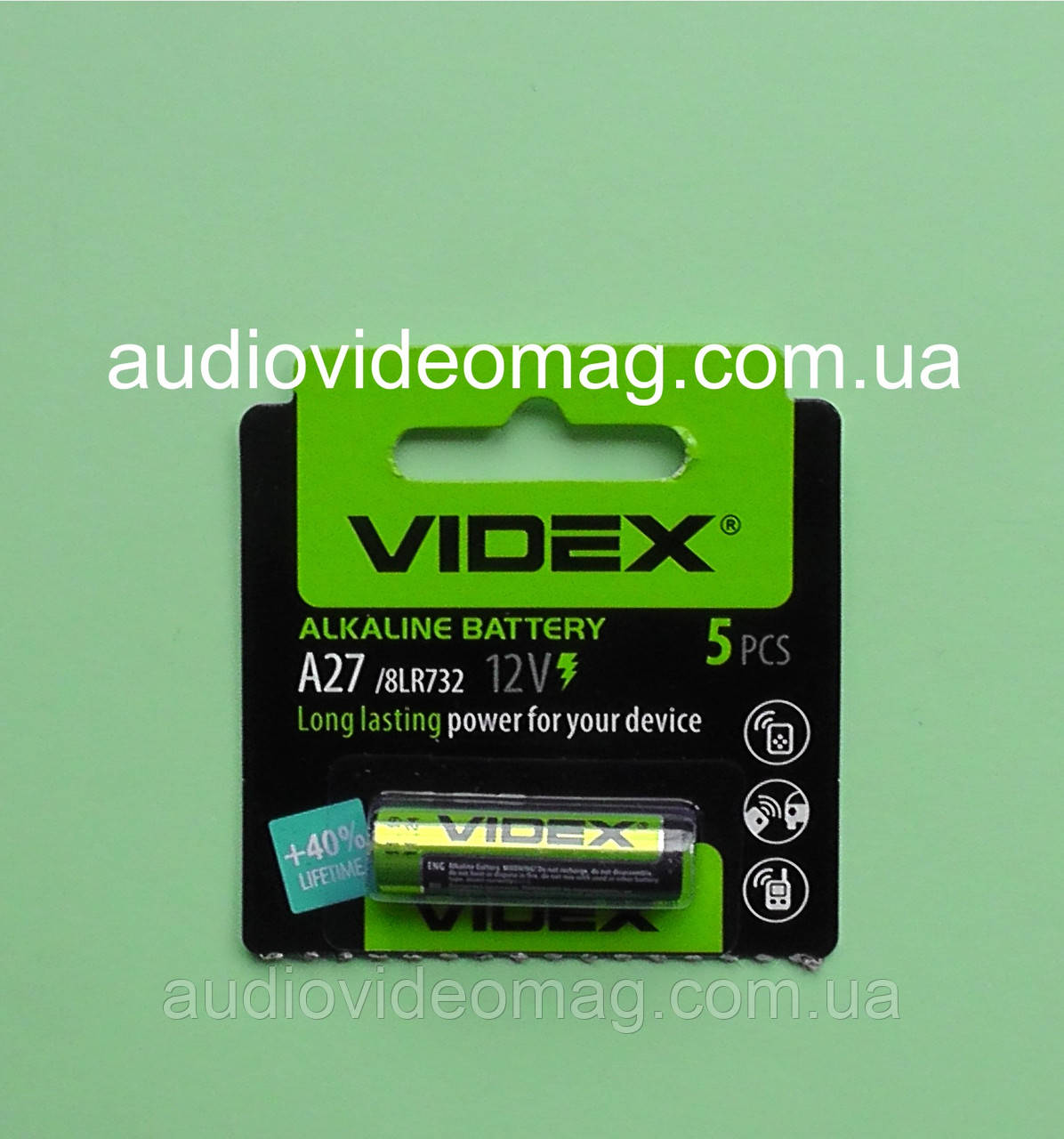 Батарейка VIDEX 27A 12V Alkaline щёлочная