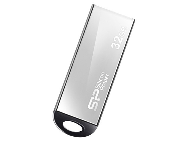 Флеш-пам'ять 32GB Silicon Power Touch" 830/silver slim USB no chain metal
