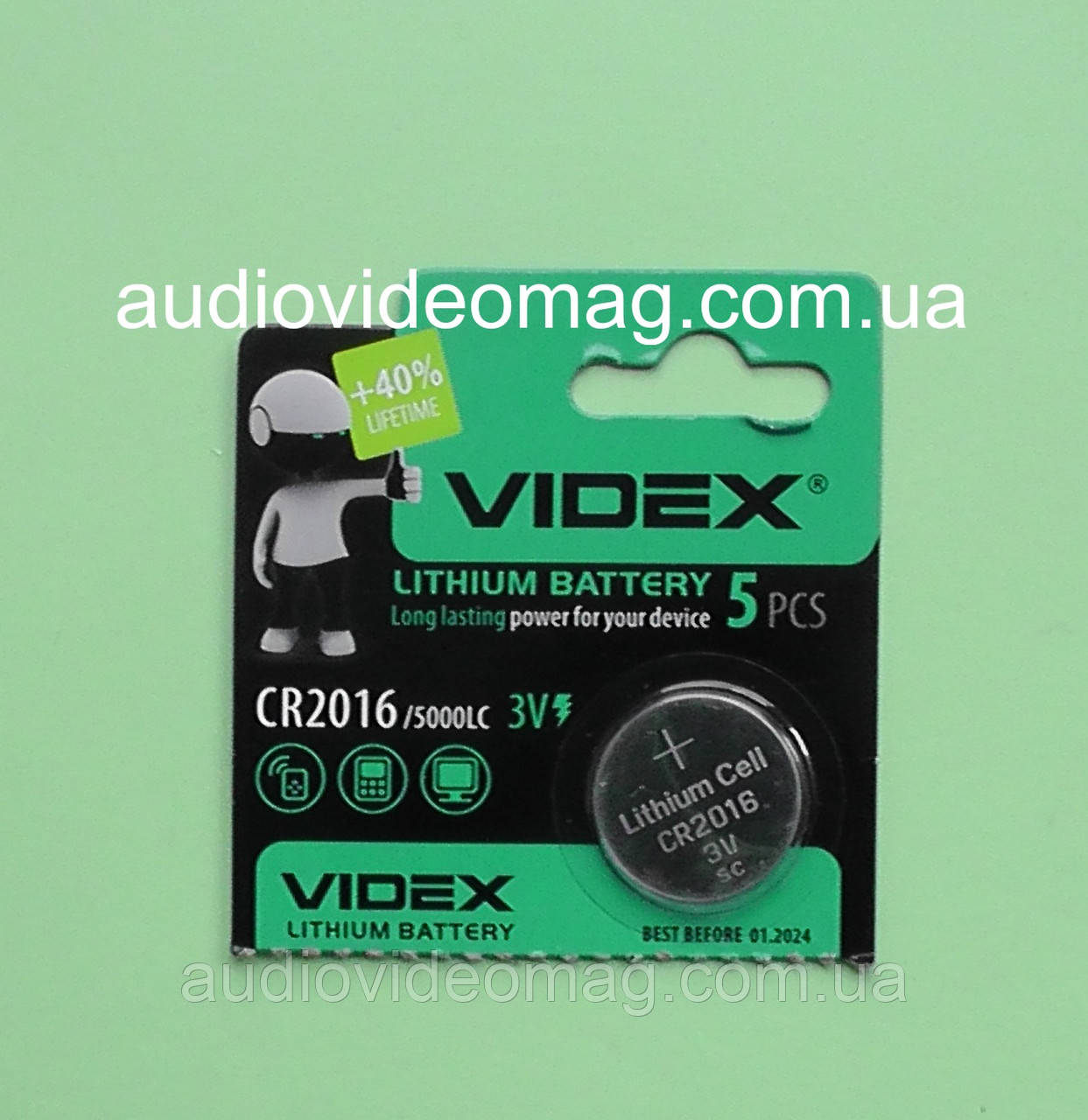 Літієва Батарейка VIDEX CR2016 Lithium 3V