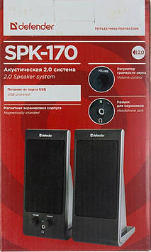 АС 2.0 Defender SPK-170 2x2W USB black