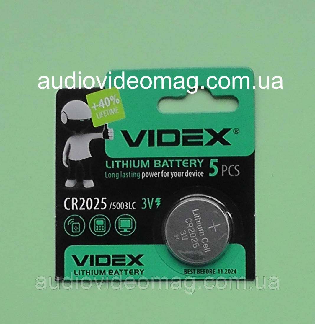 Літієва Батарейка VIDEX CR2025 Lithium 3V