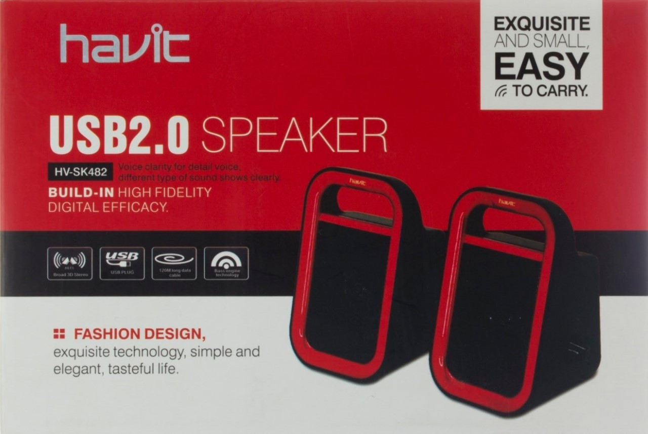 АС 2.0 Havit HV-SK482 USB black/red №7692