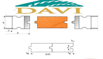 Комплект фрез 125*32*50 для європолу R6M5 з 2 фрез (шип трапеція)