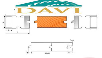 Комплект фрез 140*40*40 для європолу R6M5 з 2 фрез (шип трапеція)