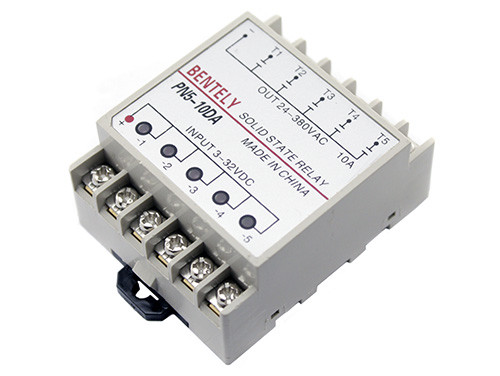 Однофазное 5-канальне твердотіле реле SSR PN5-10DA, DC-AC, фото 1