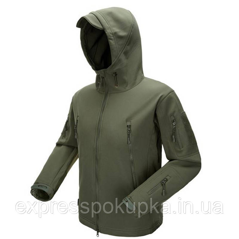 Куртка тактична демісезонна Softshell Олива (Софтшелл) 4XL