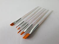 Набор кондитерских кисточек для росписи пряников из 6 штук L 17 cm