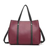 Рожева жіноча сумочка в наборі 2в1, фото 2