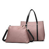 Рожева жіноча сумочка в наборі 2в1, фото 4