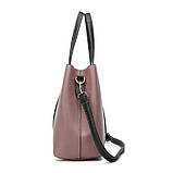 Рожева жіноча сумочка в наборі 2в1, фото 6