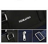 Стильна чоловіча сумка для документів і планшета + портмоне чорна, фото 3