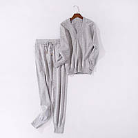 Жіночий весняний костюм сірий кофта та штани зручний розмір S/M