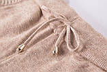 Жіночий повсякденний костюм бежевий кофта та штани розмір S/M, фото 4