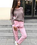Жіночий весняний костюм, кофта та штани сірий розмір S/M, фото 3