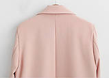 Піджак жіночий класичний з підкладкою, рожевий розмір S, фото 3