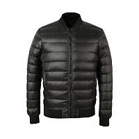 Куртка чоловіча демісезонна утеплена стьобана чорна, розміри M, L, XL, 2XL, 3XL