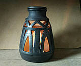 Підсвічник-аромалампа авторський глиняний з чоронодимленої кераміки, фото 5