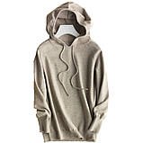 Светр жіночий реглан з капюшоном, молочний колір розміри S\M\L, фото 2