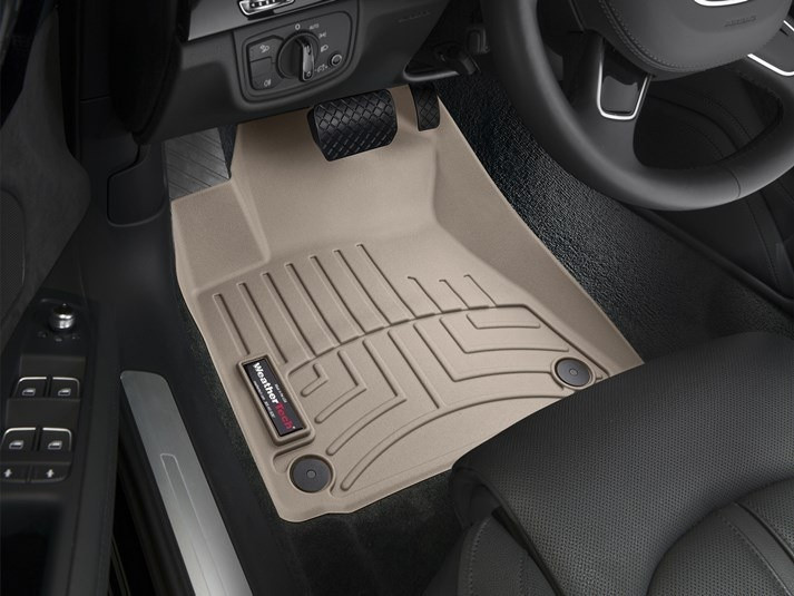 Килими гумові WeatherTech передні бежеві Audi A8 2011-2016
