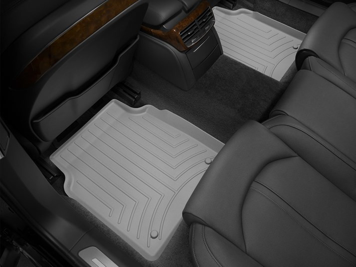Килими гумові WeatherTech задні сірі Audi A8 Long 2011-2016