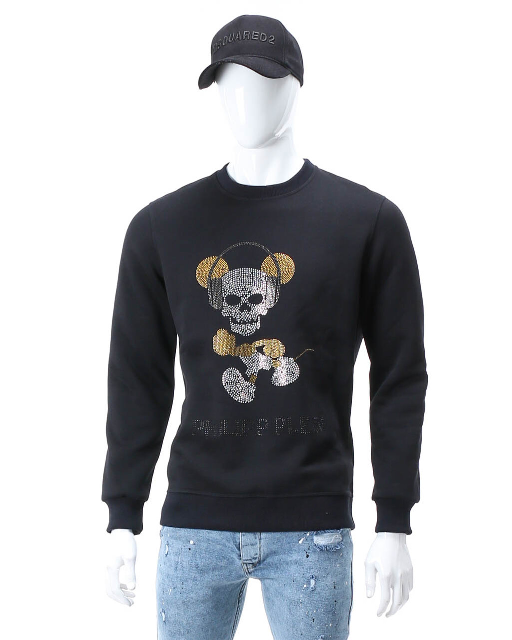 Світшот осінь-зима т синій PHILIPP PLEIN зі стразами №108 DBLU S(Р) 20-548-003