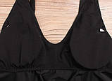 Купальник танкіні чорний великих розмірів з асиметричним низом, фото 7