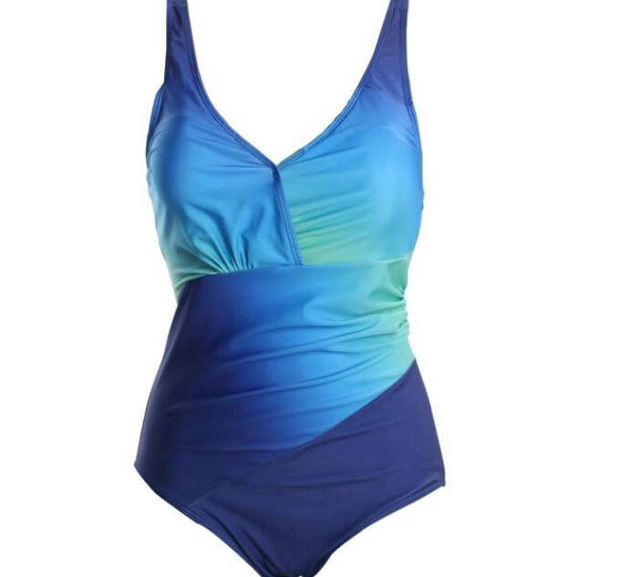 Злитий Купальник з утяжкой комбінованого яскравого кольору 4XL, фото 1