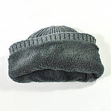 Шапка чоловіча зимова сіра Black, фото 5