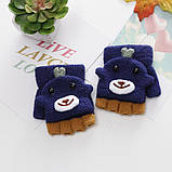 Рукавички-рукавички, мітенки дитячі весна/осінь, рожеві, фото 3