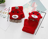 Рукавички-рукавички, мітенки дитячі весна/осінь, рожеві, фото 7