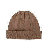 Шапка біні унісекс зимова двошарова тепла, темно-сіра, фото 9