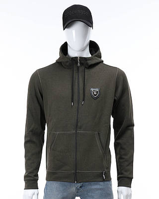 Кофта весна-осінь хакі NIKE К-103 з капюш, патч KHA L (Р) 19-760-004