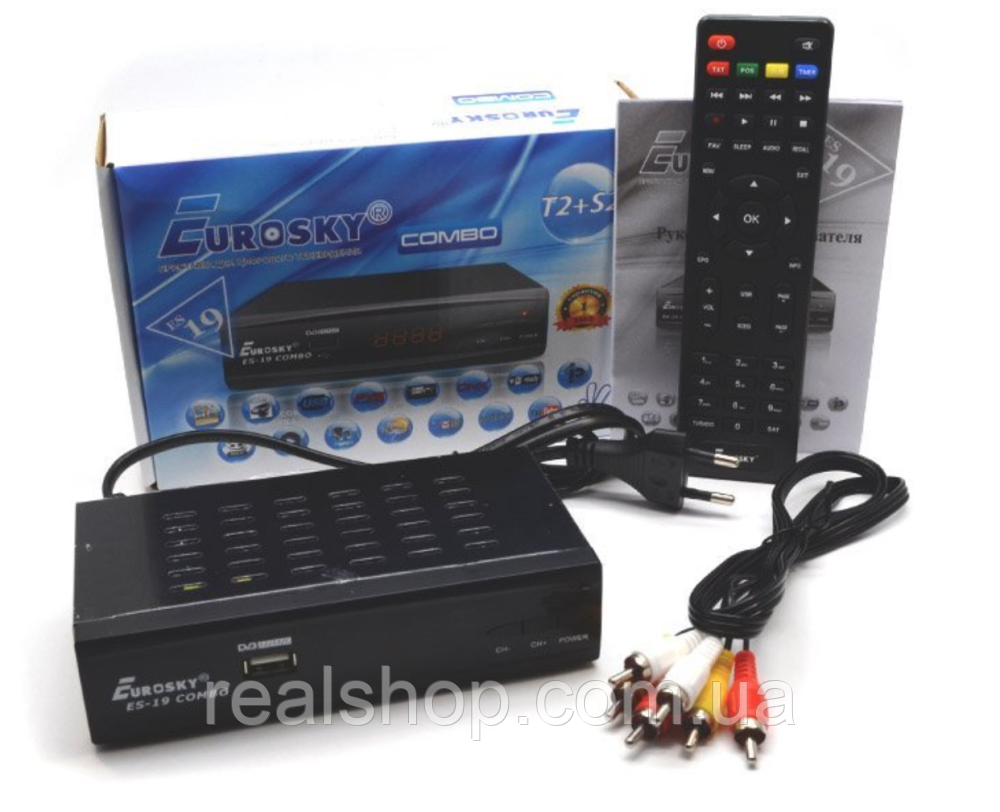 Eurosky ES-19 Combo DVB-S2/T2/C ресивер + безплатна прошивка!