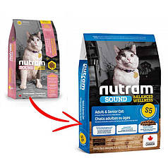 Сухий корм Nutram S5 Sound Balanced Wellness Adult/Urinary Cat для дорослих котів зі смаком курки і лосося