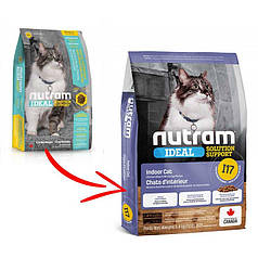 Сухий корм Nutram I17 Ideal Solution Support Indoor Cat для дорослих котів з куркою