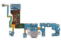 Плата зарядки Samsung G955F Galaxy S8 Plus (2017) с разъемом, тип-C, с микрофоном и компонентами (Тестирована)