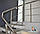 Перила/ограждения из нержавеющей сталь AISI 201, поручень Ø50 мм, стійка Ø38 мм, 2 ригелі Ø12 мм, кріплення на, фото 5