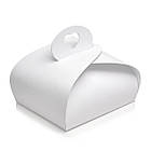 Коробка для одного тістечка, ручка - серце, 110*110*70