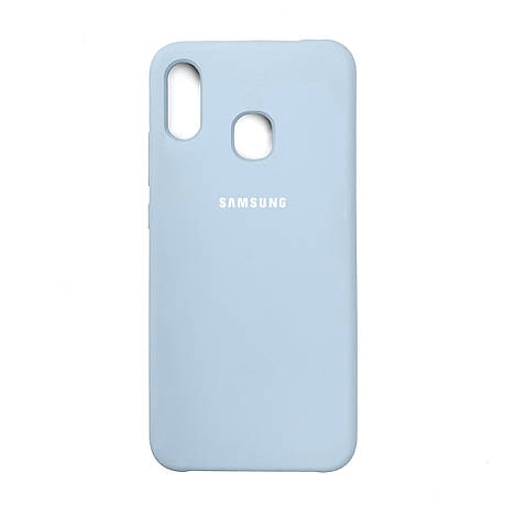 Silicone Case Premium на Samsung A20 Light Blue, фото 1