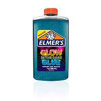 Клей для слаймов Elmer's Glow In The Dark Glue синий 946 мл