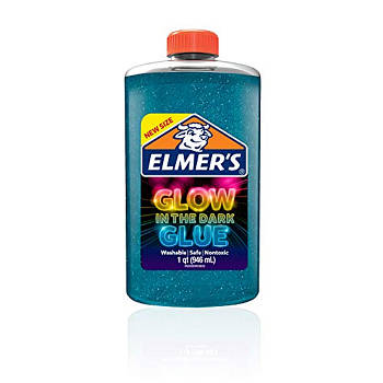 Клей для слаймів Elmer's Glow In The Dark Glue синій 946 мл