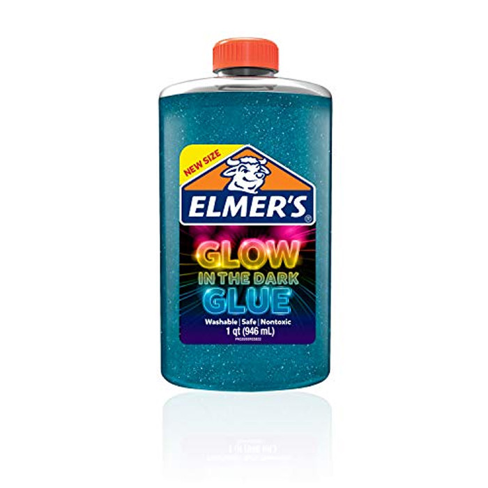 Клей для слаймов Elmer's Glow In The Dark Glue синий 946 мл: продажа ...