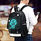 Рюкзак шкільний міський Senkey&Style портфель з хлопчиком, що світиться чорний  Код 10-7148, фото 5