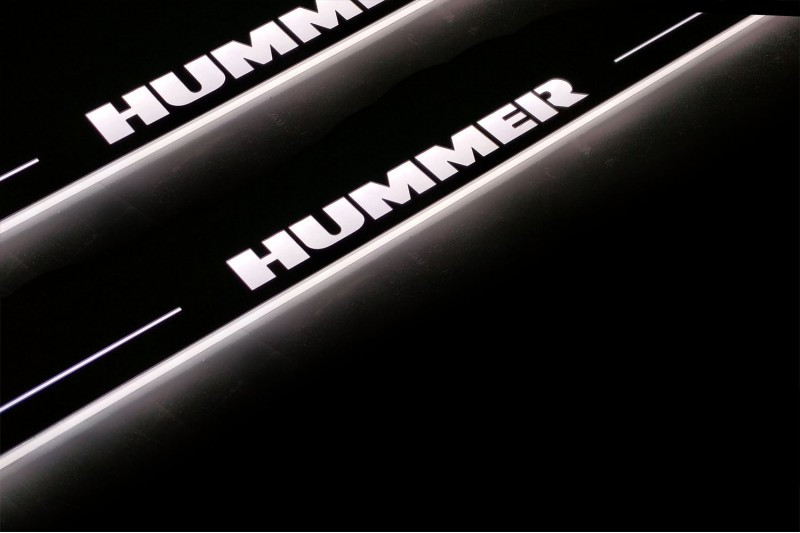 Накладки на пороги з підсвічуванням для Hummer H2 (2002-2009), фото 1