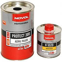 Двухкомпонентный Акриловый Грунт Novol Protect 300 (4+1 MS) Серый (комплект 1 л+ 250 мл)