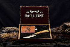 Подарунковий набір для мисливця "Royal Hunt" — з авторським ножем і флягою у футлярі