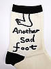 Білі шкарпетки з принтом Sad Foot і Another Sad Foot, фото 5