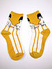 Шкарпетки з принтом жіночі гірчичні малюнок "Жінки", фото 2