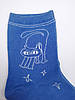 Шкарпетки жіночі сині з принтом "Котик і зірки", фото 4